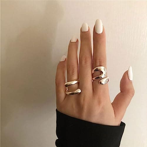 Nbsameng Anneau Femme Argent Sterling 925 Empilable Taille Ajustable Emballage Cadeau