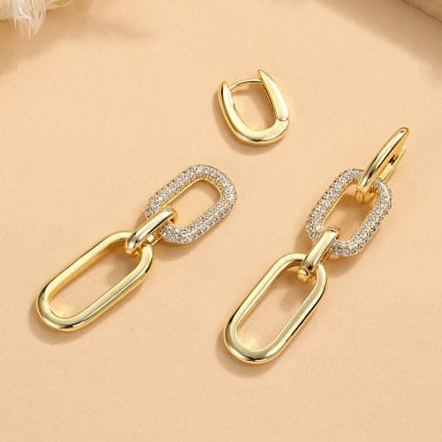 Adramata Boucles d'Oreilles Femme Or Boucle d'Oreille Plaquées Or 14 Carats Fantaisie Recycled
Adramata Boucles d'Oreill