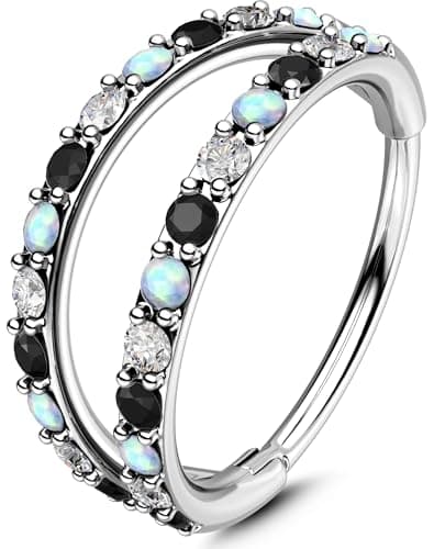 OUFER Anneaux de Piercage du Nez Polsés 20G Noeuds de Piercage 6/7/8mm Conch Hilux Tragéidas Daith Bagues de Cartilage C