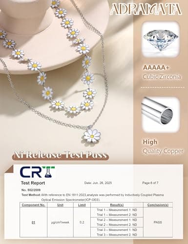 Adramata Plaqué Or 16K Collier Ras de Cou Réglable Femmes Colliers Or Perle/Croix/Fleur/Cœur Femmes Collier Argent Femme