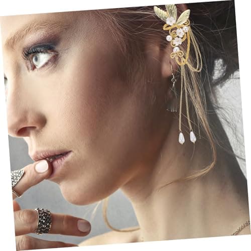 iplusmile Élégantes Boucles d'oreilles Ailes Longues Avec Franges Dorées pour Femmes Confortables et Idéales Pour Fêtes