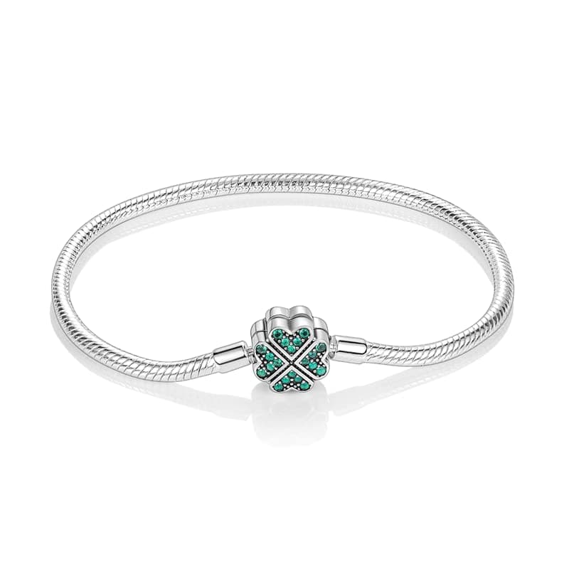 Bracelet en argent sterling 925 femme avec fermoir coeur Saint Valentin CMB051 — KJB006