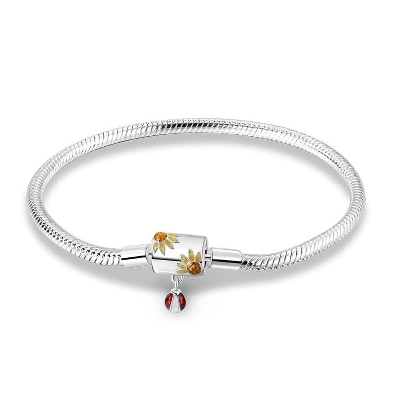 Bracelet en argent sterling 925 femme avec fermoir coeur Saint Valentin CMB051 — KJB043