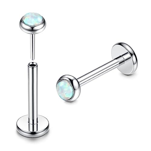 Adramata Titane Piercings Sans Fil Medusa Monroe 16G 20G Nez Argent Helix Tragus Standard 100