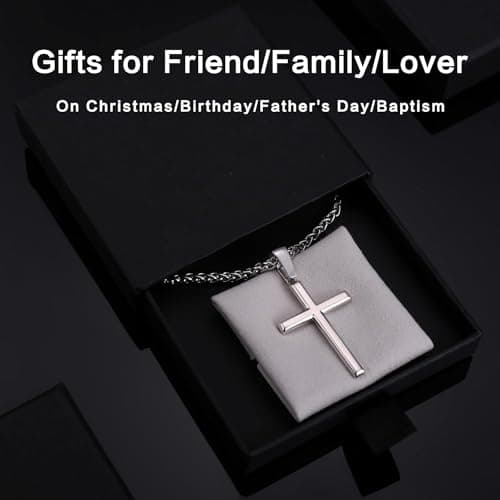 Collier Croix Adramata Homme Femme en Argent 925 et Acier Inoxydable Recycled | Standard 100