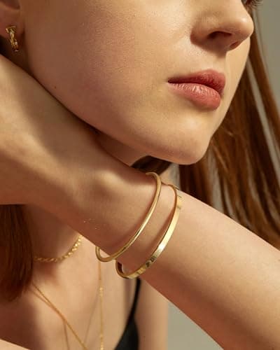 YADOCA Or Acier Inoxydable Plaqué Or 18 Carats Bracelets Femme Bijoux pour Femmes Mode Élégant Accessoire
