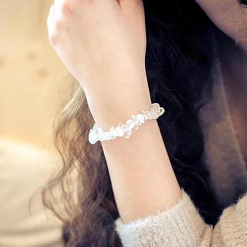 Bracelet Fc'Noqgn 2 pièces en cristal rose et blanc, bracelet extensible pour femme, bijou hip-hop (cristal rose/cristal