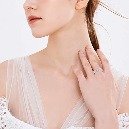 Bague Coeur Argent 925 Oxyde de Zirconium 5A Infini Femme