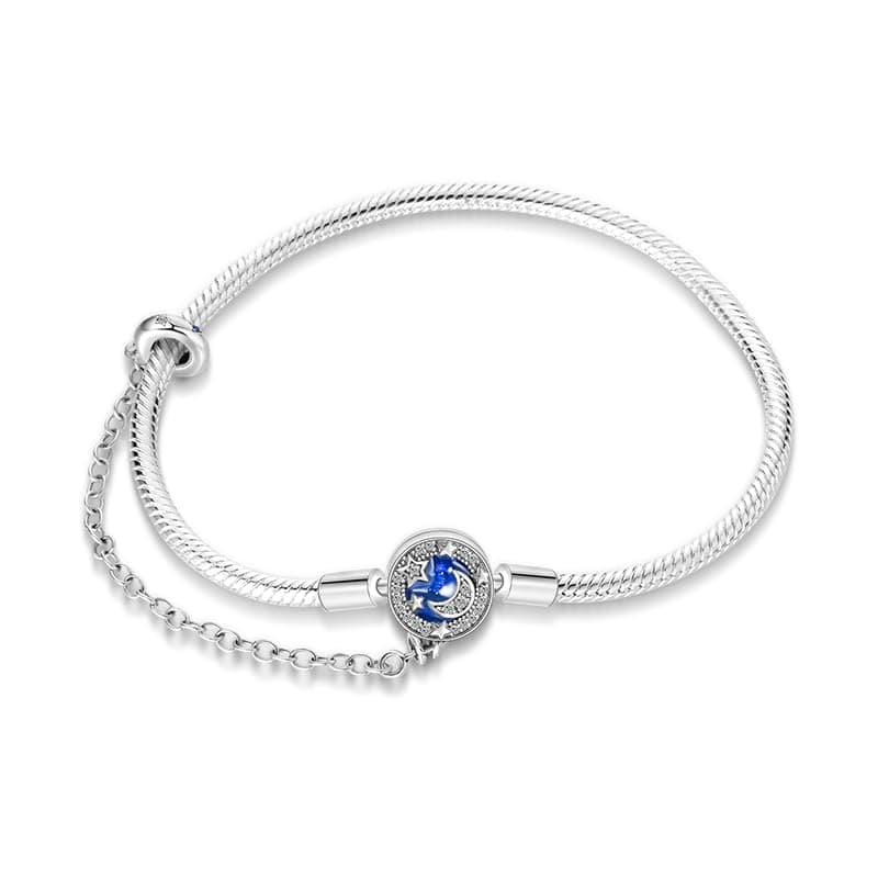 Bracelet Pandora Femme Charmes Coeur Ortie Argent 925 Cadeau Noël Anniversaire Mères — PAB006
