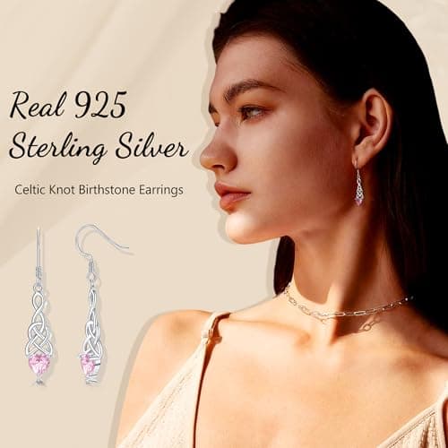 Adramata Boucles d'Oreilles Femme Argent 925 Pierre de Naissance Cœur Vintage Fantaisie
Adramata Boucles d'Oreilles Femm
