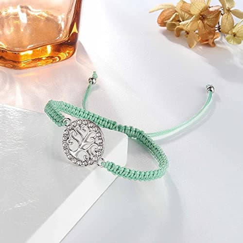 Adramata Infinity Arbre de Vie Bracelet d'Amitié Assorti pour Femmes - Réglable et Empilable | Maison Fait Main Recyclé