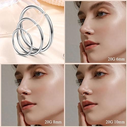 Chriscoco Piercing Nez Bijoux 36Pcs 18G 20G Acier Chirurgical Opale CZ Anneau Nez pour Femmes Hommes Disponibles