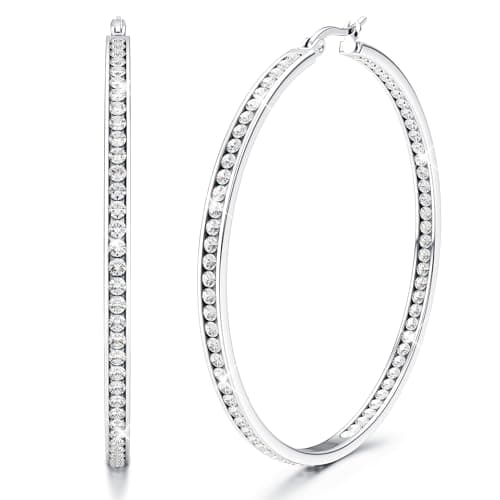 Adramata Créoles Acier Inoxydable Or Plaqué Femme Mode Recyclée 50mm Élégance Durabilité