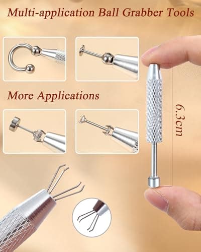LOLIAS 16G 18G Piercing Aiguilles en Acier Inoxydable pour Oreille Nez Lèvre | Outil Fil d'Insertion sans Filetage | Kit