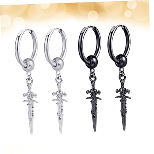 CALLARON Pendentif d'Oreille Boucle d'Oreille Homme - Personnalité & Couple - 8 Pièces - Flèche Bruyante