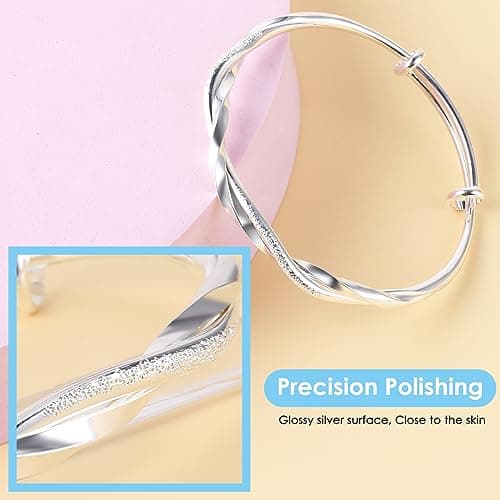 Bracelet Sterling argent femme tendance Accessoire mode anniversaire cadeau bijoux éclatant