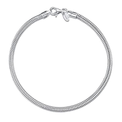 Amberta Bijou Bracelet à Breloques en Or Fleuri pour Femme 925 Sterling
