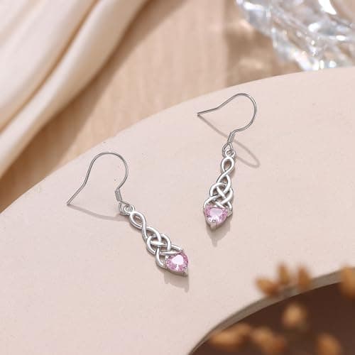 Adramata Boucles d'Oreilles Femme Argent 925 Pierre de Naissance Cœur Vintage Fantaisie
Adramata Boucles d'Oreilles Femm