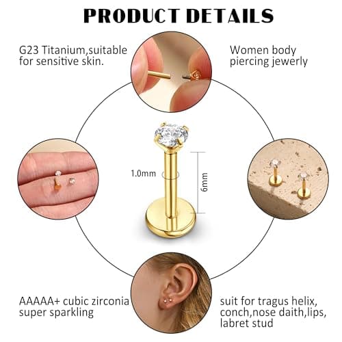 Adramata Piercing Labret Français 100 Argent Recyclé Prague Monstrueuse Etreinte Petite Lèvre Miner.attachement FileName