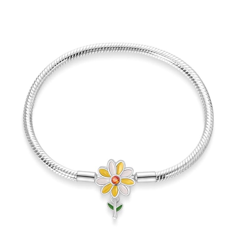 Bracelet Pandora Femme Charmes Coeur Ortie Argent 925 Cadeau Noël Anniversaire Mères — PAB014