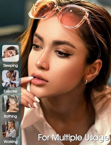 Diamday hypoallergénique piercing nez 20G 18G helix tragus conch septum anneaux Or argentجهاديل