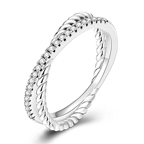 NARMO 925 argent sterling bijou lunaire étoile anneau mauvais oeil coloré zircone cubique femme vintage déclaration tail — Twist Cross