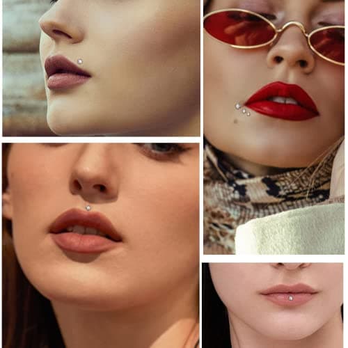 Adramata hypoallergénique acier inoxydable 16G/18G/20G lèvre piercing bijoux Monroe goujon nez oreille piercings chaudro
