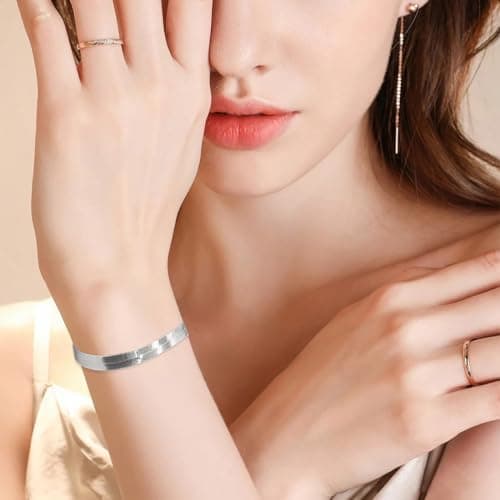 XYTAHDM 6Pcs Chaîne Bracelets Acier Inoxydable Cubique Zircone Femme.fx
XYTAHDM 6Pcs Chaîne Serpent Empilables Réglable