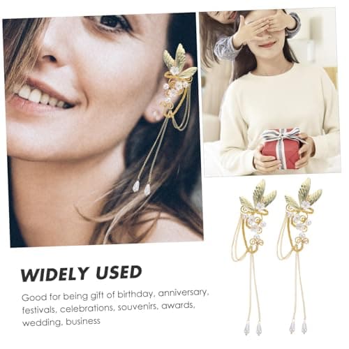 SAFIGLE Boucles Oreilles Clip Dorées pour Filles et Femmes - Légères sans Perçage - Fête et Usage Quotidien - 2 Pièces