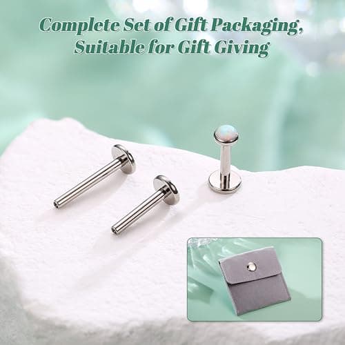 Adramata G23 Titane Piercing - Hypoallergénique pour Piercings Tragus et Helix - Femmes et Hommes - Accessoire de Pierci