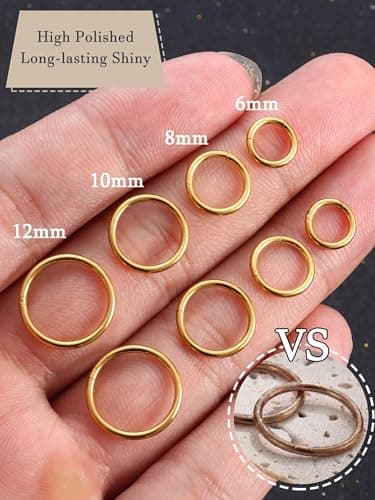Adramata 8 Pièces Anneaux de Perforation de Nez en Acier Chirurgical pour Hommes Femmes 16G Récupéré Standard 100mm Conc