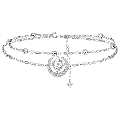 Bracelet Argent Sterling 925 Yinsen Femmes Reglable Cadeau Noël Anniversaire Fête des Mères Maman — argen -celtique-3