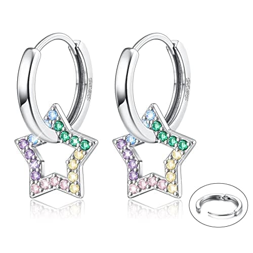 Adramata Boucles d'Oreilles Pendantes en Étoile Argent Sterling 925 Femme Recycled  
Adramata Boucles d'Oreilles Créoles — Couleur