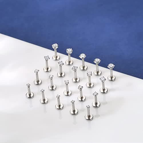Adramata hypoallergénique acier inoxydable 16G/18G/20G lèvre piercing bijoux Monroe goujon nez oreille piercings chaudro