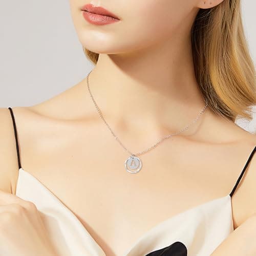 Colliers Initiales Femme Argent 925 Personalisés Cadeaux Noël Anniversaire