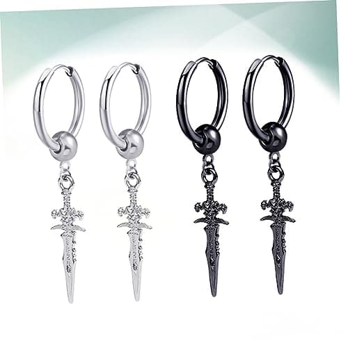 CALLARON Pendentif d'Oreille Boucle d'Oreille Homme - Personnalité & Couple - 8 Pièces - Flèche Bruyante