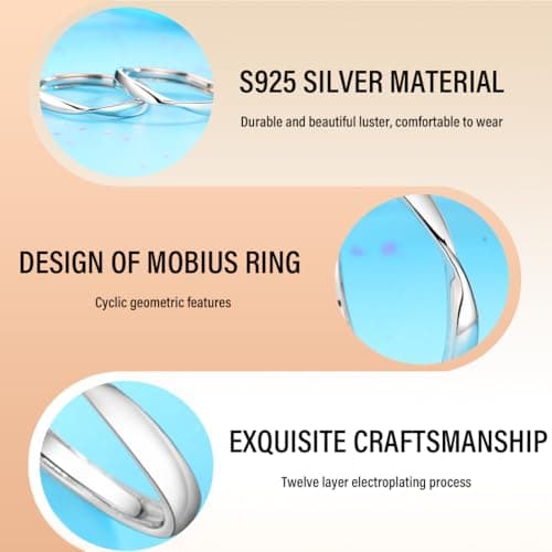 Bague GUVYATI Femme Argent S925 "Rencontre Inoubliable" - Idéal pour Alliance Mariage Fiançailles - Lot de 3 Bagues + Po