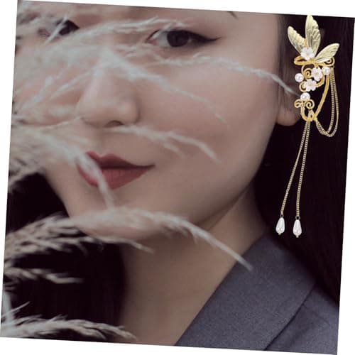 LIGIGWASH 2 pièces Boucles d'Oreilles Pendantes avec Pompons Clip sans Perçage Élégantes et Légères pour Femmes Fêtes et