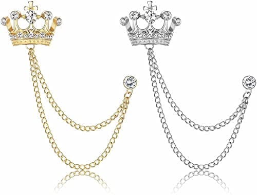 Adramata Broche Épinglette Chaîne Hommes Costume Accessoires Fête des Pères