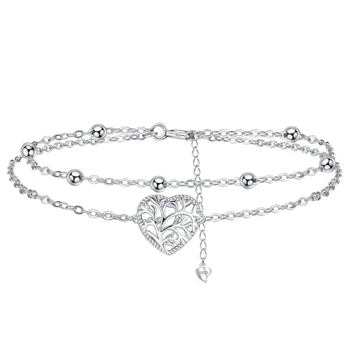 Bracelet Argent Sterling 925 Yinsen Femmes Reglable Cadeau Noël Anniversaire Fête des Mères Maman — argent-arbre de la vie-1