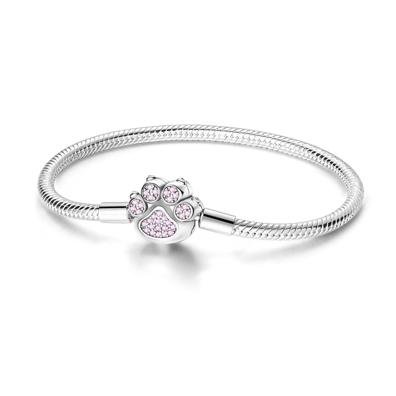 Bracelet en argent sterling 925 femme avec fermoir coeur Saint Valentin CMB051 — KJB046