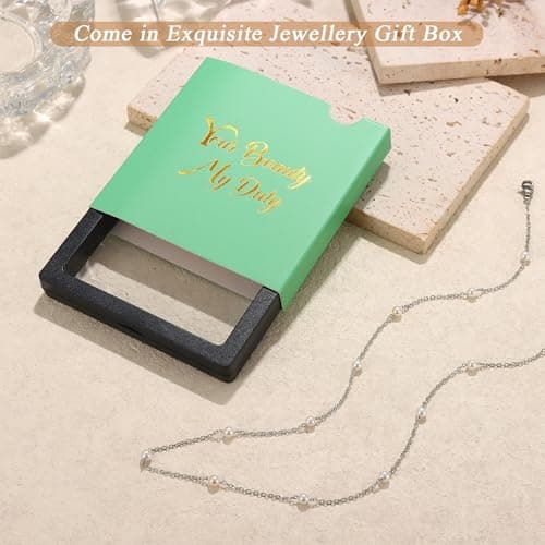 Collier Perle 18K Plaqué Or Femme Ras de Cou Adramata Choker Simples 4MM Ort/Argent Bijoux de Perles Recycled Standard 1