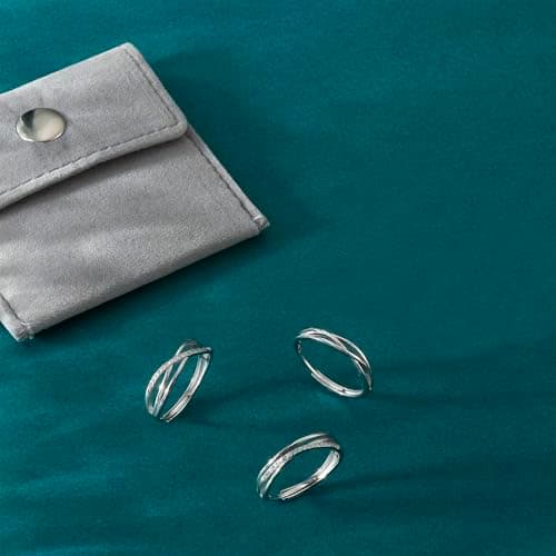 JeweBella Bague Argent 925 Reglable Femme Bijoux Fiançailles Prévue pour Femme Usage Jour et Nuit Chic et Durables avec