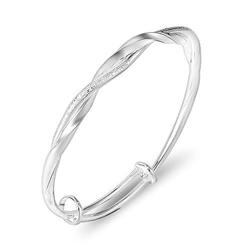 Bracelet Sterling argent femme tendance Accessoire mode anniversaire cadeau bijoux éclatant