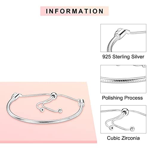LaMenars Women's Fashion Necklace 925 Perles en argent sterling bijoux pour Halloween Cadeaux Femmes Filles Anniversaire