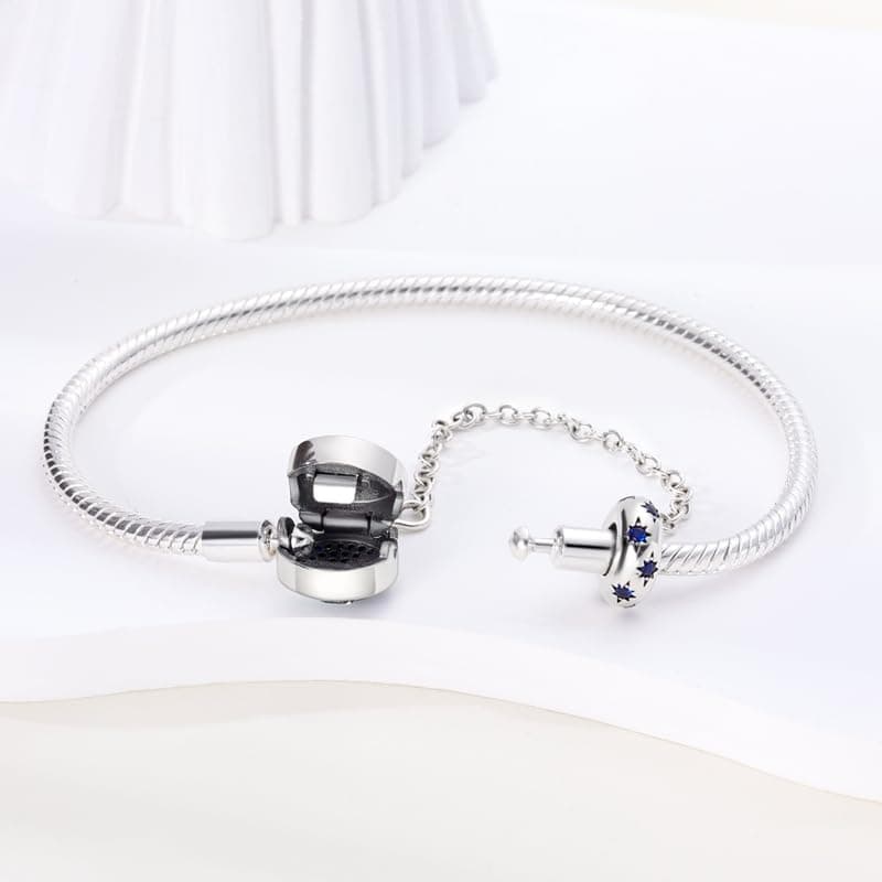 Bracelet en argent sterling 925 femme avec fermoir coeur Saint Valentin CMB051