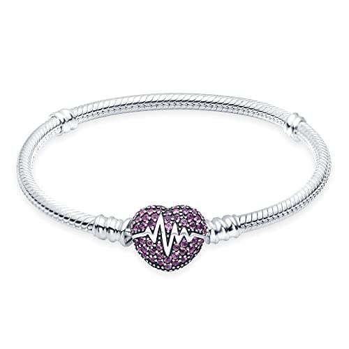 Bracelet Pandora Femme Charmes Coeur Ortie Argent 925 Cadeau Noël Anniversaire Mères — CMB083