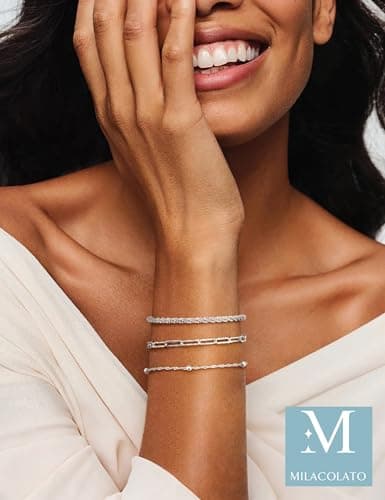 Filigrane Milacolato Bracelet Argent 925 Plaqué Or 16 Carats Femme Bijoux Accessoires pour Femme Filles