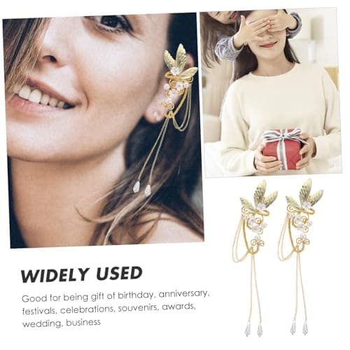 BESPORTBLE Boucles Oreilles Clip Élégantes 2 Pièces Décoratives et Légères pour Femmes et Jeunes Filles Élégantes Événem