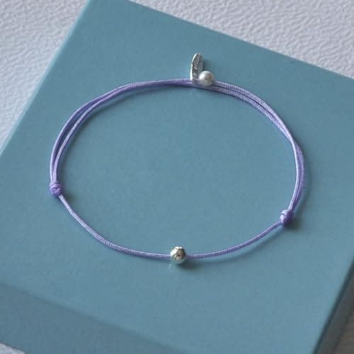 LES POULETTES BIJOUX Bracelet Argent 925 de Petite Perle pour Femmes Lien Élégant